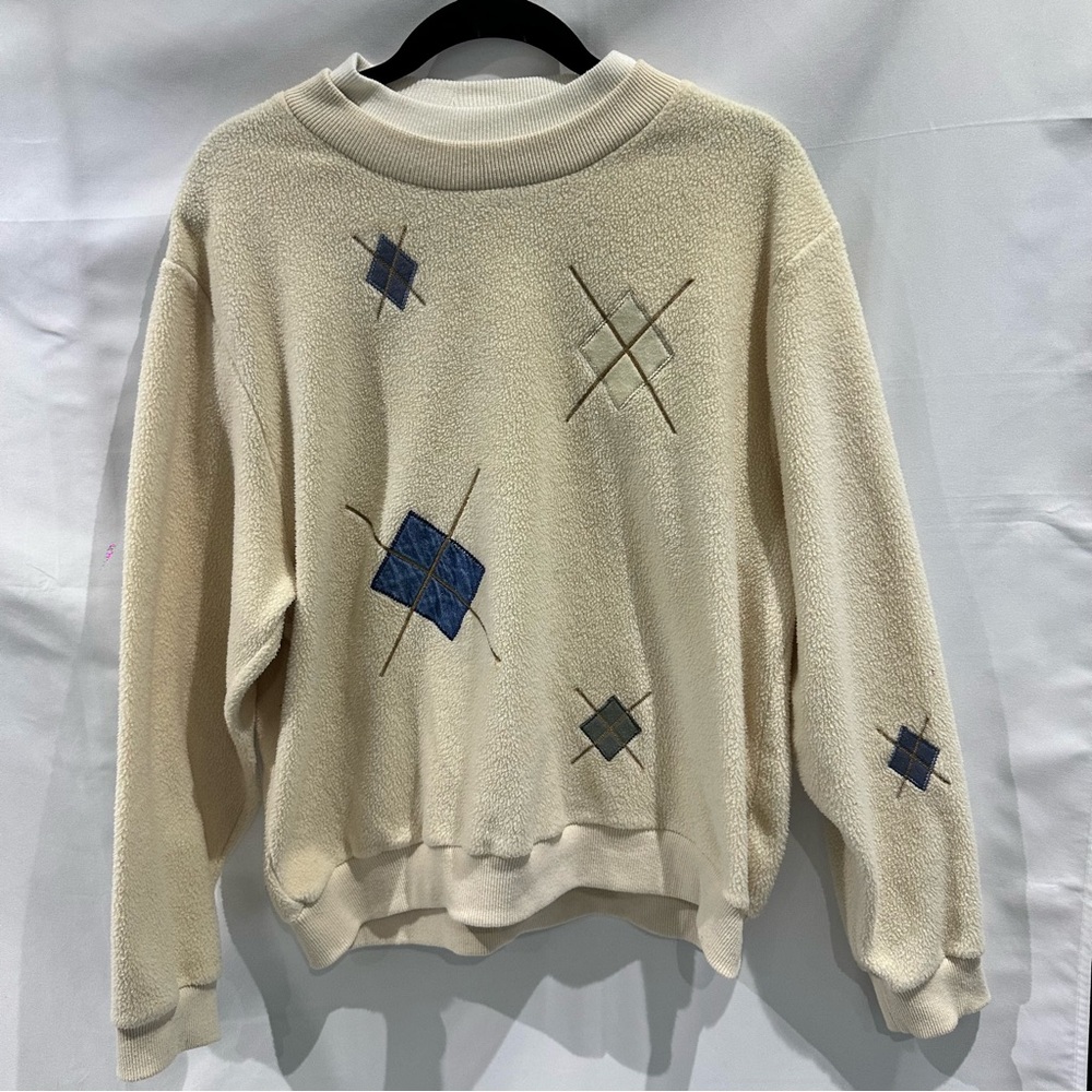 Vintage 90s Sport Petites Textured Fleece Sweater